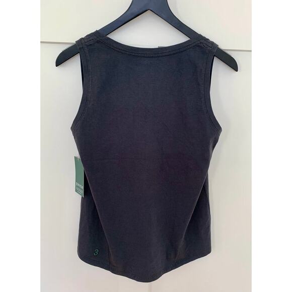 Pareto Your Tank Top in Classic Black Small Pullover Knit Cotton Summer V-Neck - Picture 2 of 4